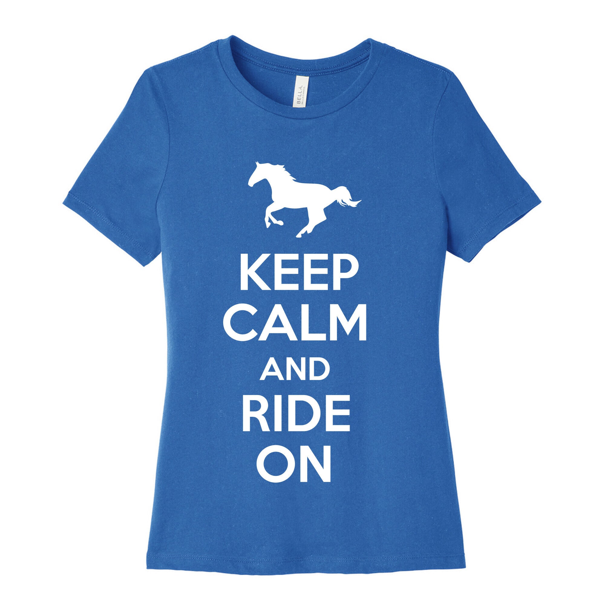 Keep Calm and Ride On Women's Cotton Tee